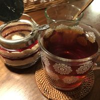 Organic tea and cane sugar. at Hiruneko Shokudou in Itoshima