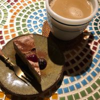 Choco cake and chai! at Hiruneko Shokudou in Itoshima