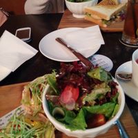 Delicious
Lunch bagel and spring salad
Artichoke patties at Joy Vege - Soodle in Guangzhou