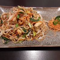 Fried noodles with tofu and mushrooms at Markt 28 in Kaiserslautern