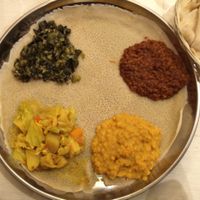 yummy veggie platter at Cafe Lalibela in Tempe