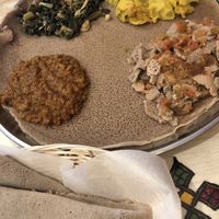 Plate of 4 options. at Cafe Lalibela in Tempe