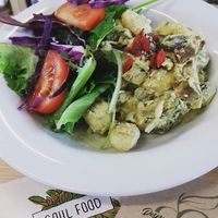 Vegan Creamy gnocchi at Soul Food in Sintra