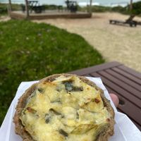 Leek quiche - amazing!!!  at Baruc Natural in Florianopolis