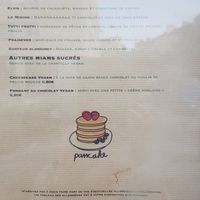 Menu sucré at Pancake Fever in Caen