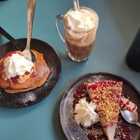 Dessert : Elvis et cheesecake at Pancake Fever in Caen