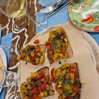 Bruschette con Pomodorini di stagione at Pizzeria Capri in Jesolo