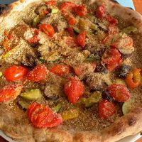 Vegan pizza at Pizzeria Capri in Jesolo