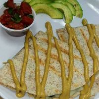 Vegan Quesadilla was good.🍴2019 at The Juice Box in Lakeland
