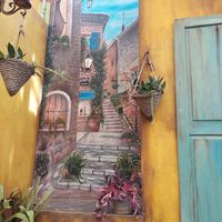 Murals throughout the restaurant at Jazmin in San Jose Del Cabo