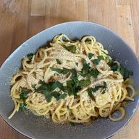   Pasta Antje (sauce cheddar style)  at Vistro in Hamburg