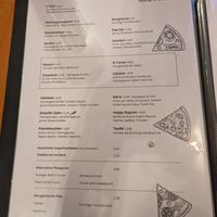 Speisekarte at Vistro in Hamburg