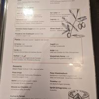 Speisekarte at Vistro in Hamburg