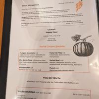 Speisekarte at Vistro in Hamburg