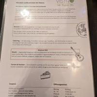 Speisekarte at Vistro in Hamburg