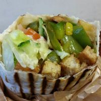 Teriyaki Tempeh warp at The Root in Wroclaw