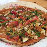 Veg pizza at Laimes Skonis in Klaipeda