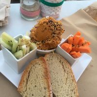 sweet potato hummus  at Caos in Ibiza