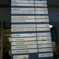 Menu at Orangebox in Munich