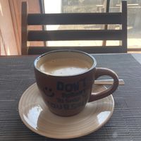 Coconut coffee  at Lin's Cafe in Savannakhet