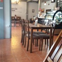 Their new interior. at Lin's Cafe in Savannakhet