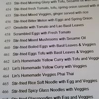 Thats not all.. have a lot more dishes veg in the menu! at Lin's Cafe in Savannakhet