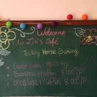 Cakes and muffins at Lin's Cafe in Savannakhet