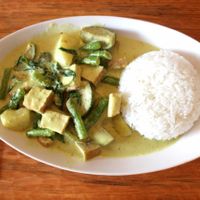 Green curry at Lin's Cafe in Savannakhet