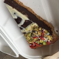 My chocolaty cake at Veggie Garden in Prague