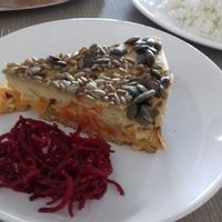 tarte a la patate douce  at Veggie Garden in Prague