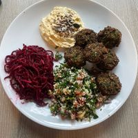 Falafel plate  at Veggie Garden in Prague