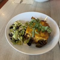 Lasagna with side salad (lunch menu)  at Veggie Garden in Prague