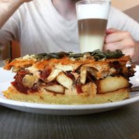 Frühstücksquiche at Veggie Garden in Prague