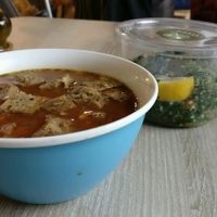 109 k for this soup and salad at Veggie Garden in Prague