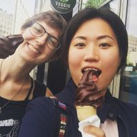 Best v chocolate ice cream OMG! at Veggie Garden in Prague