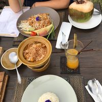 Authentic Madsaman Thai Curry and Pad Thai (both vegan) at Rice Paddy in Koh Yao Noi