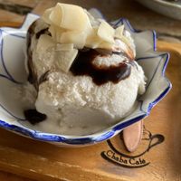 Homemade vegancoconut icecream  at Chaba Cafe and Gallery in Koh Yao Noi