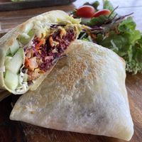 Beetroot falafel  at Chaba Cafe and Gallery in Koh Yao Noi