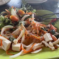 Glass noodle salads with veggies and tofu  at Chaba Cafe and Gallery in Koh Yao Noi