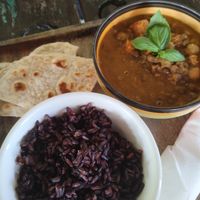 Dahl with black rice at Chaba Cafe and Gallery in Koh Yao Noi