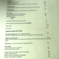 Menu at Chaba Cafe and Gallery in Koh Yao Noi