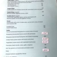 Menu at Chaba Cafe and Gallery in Koh Yao Noi
