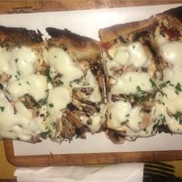 Vegan mozzarella pizza with mushrooms!  at Pizza Pala Romana in Bangkok