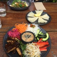 DIY spring rolls  at Urban Projuice in Albert Park
