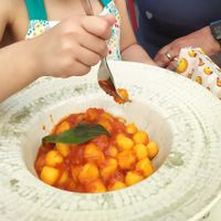 Gnocchi al pomodoro at Quinoa in Florence