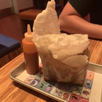 Rice chicharrones at China Poblano in Las Vegas