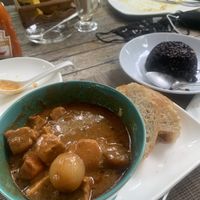 Tempeh massaman curry oiiiiiiii at Veggie Homemade Aurra Ammie in Pak Chong