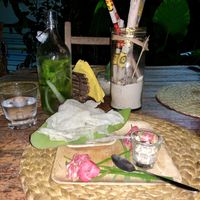 Entrante cortesía de la casa.  at Amaluna Restaurant & Lab in Punta Cana