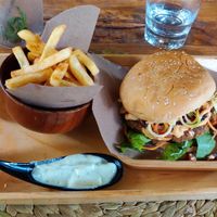 Burger of the day! at Amaluna Restaurant & Lab in Punta Cana