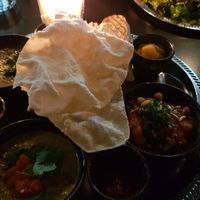 Thali mit 3 Gerichten & so leckeren Soßen at Kismet in Munich